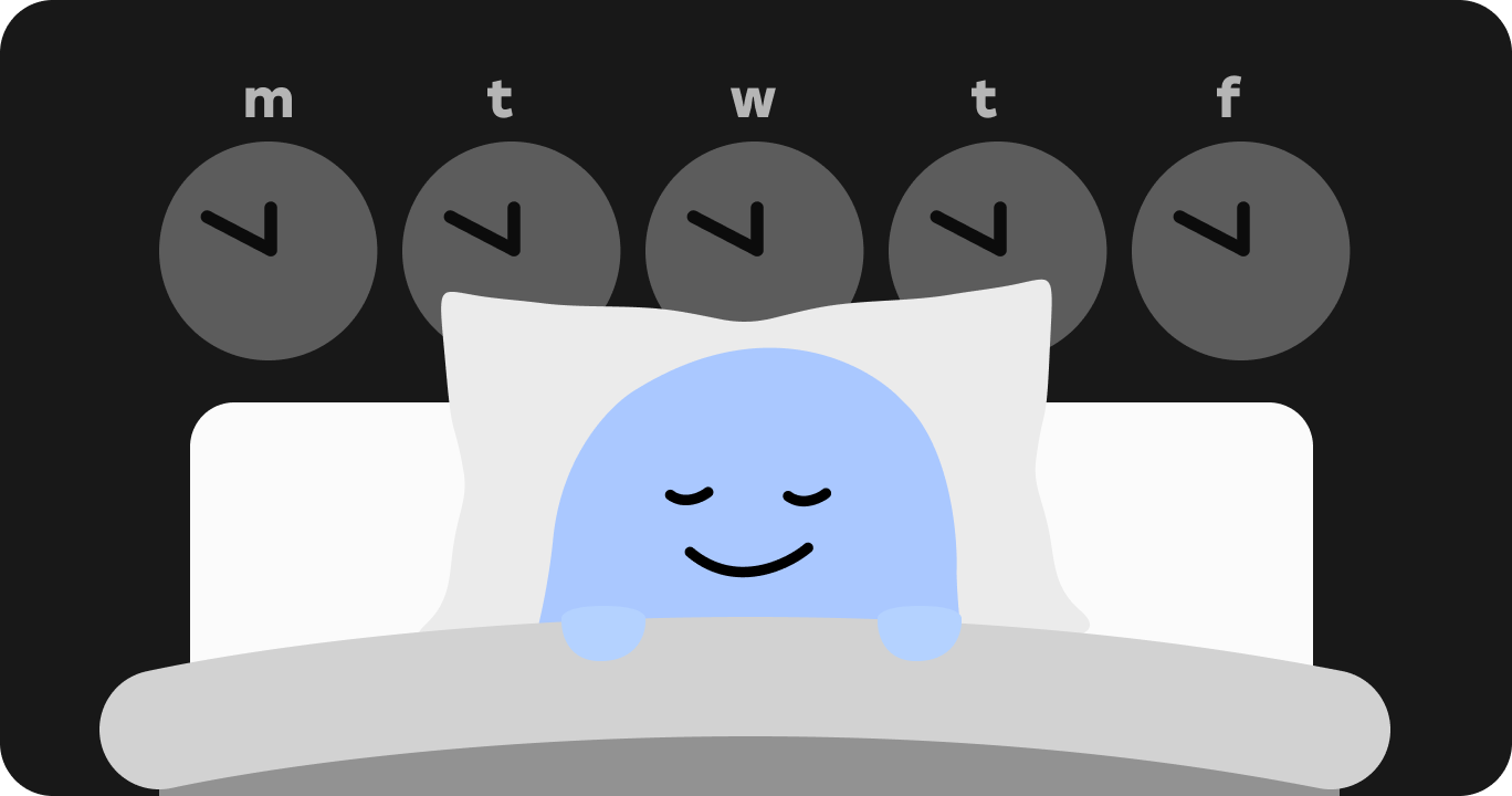 就寝時間を示す時計