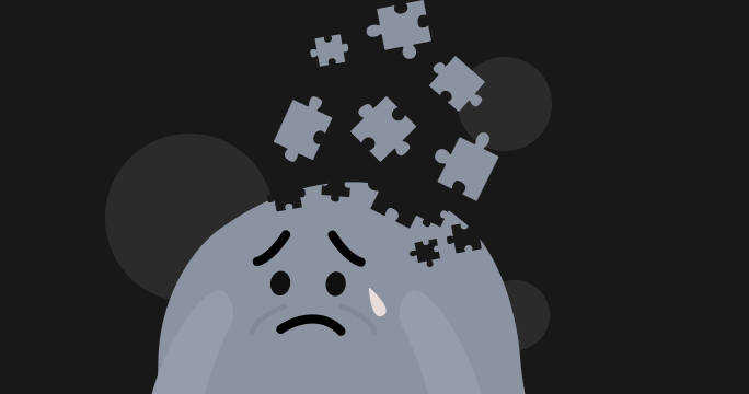 因睡眠不足而記憶力降低、學習到的資訊也容易忘記的示意圖