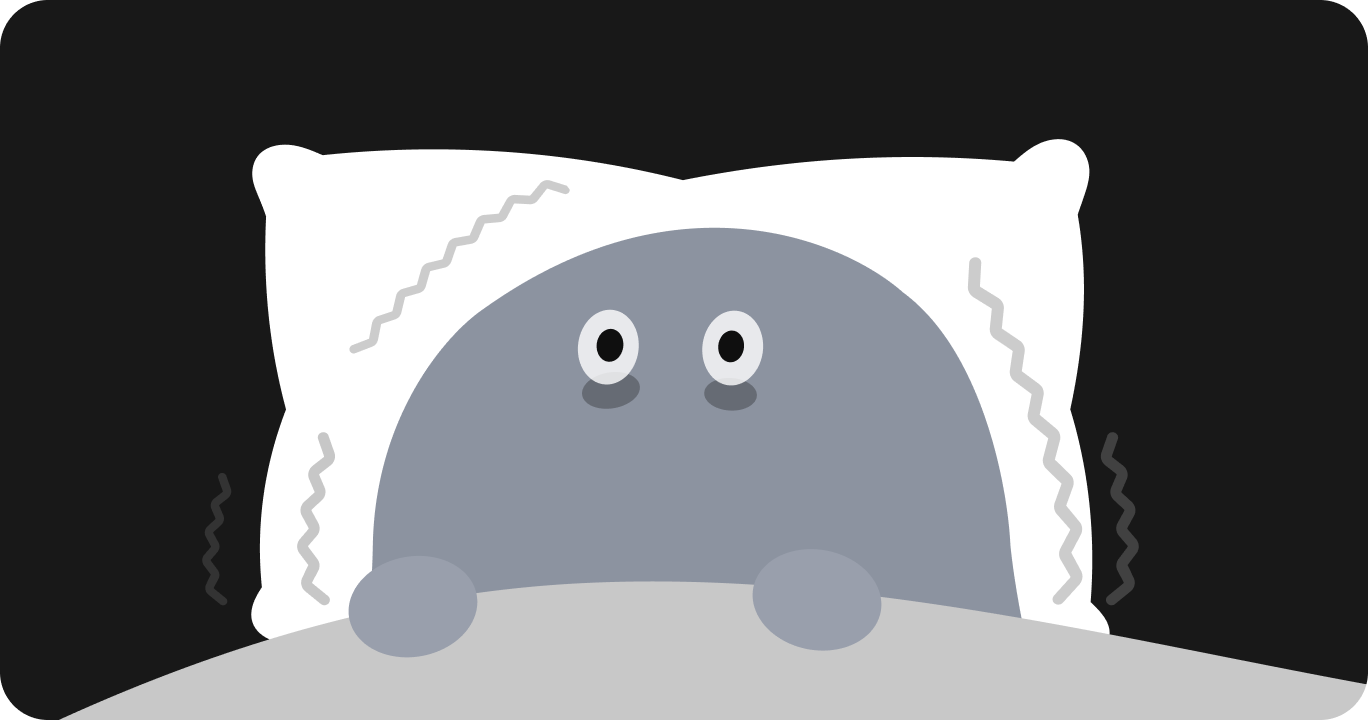 睡眠中に起きたてんかん発作によって苦しんでいる様子