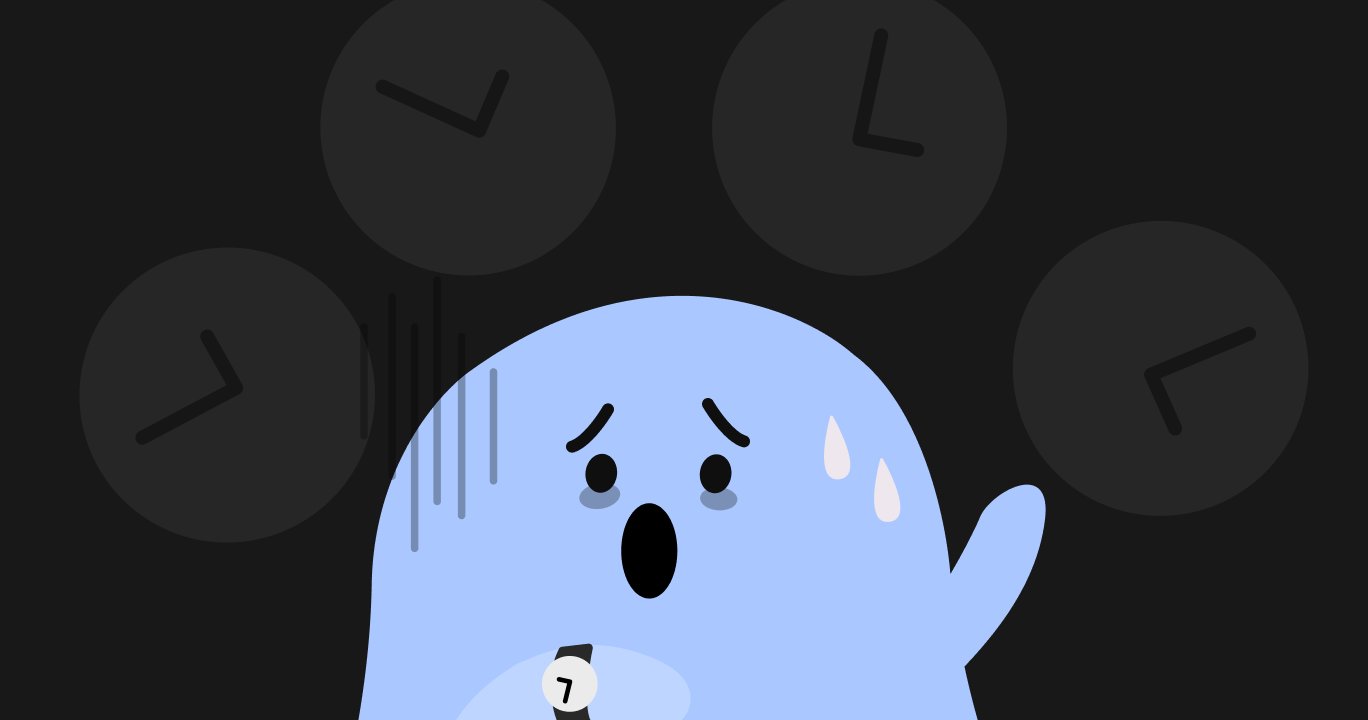 日中、忙しいスケジュールに追われて走り回っている様子