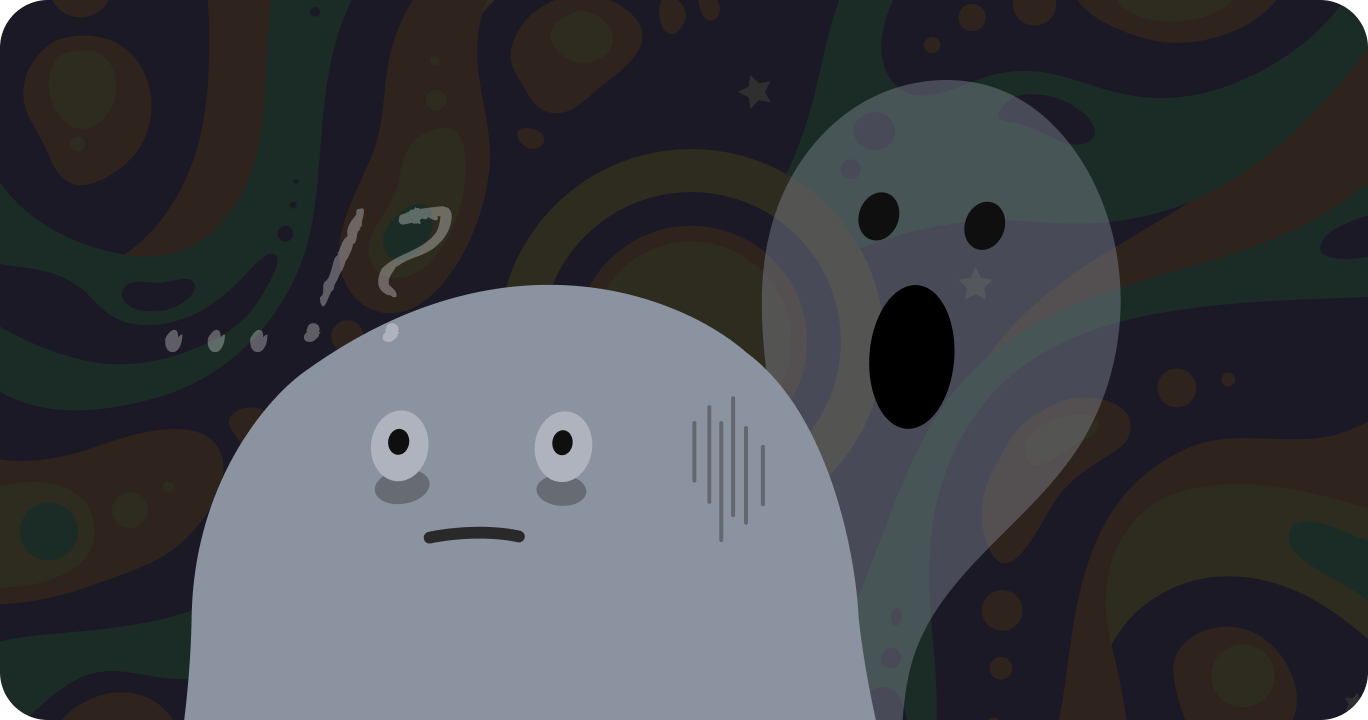 ベッドで睡眠時幻覚を体験している人