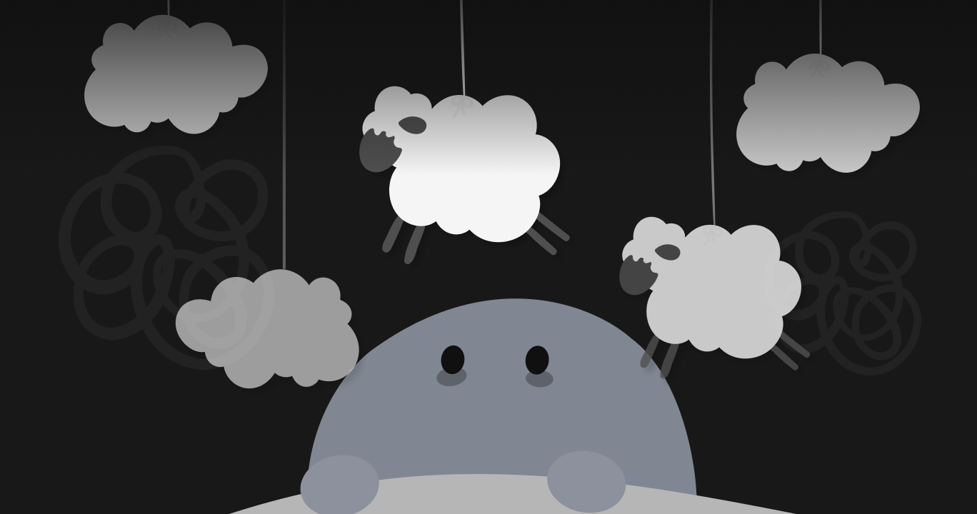 考えごとが多くて眠れない様子