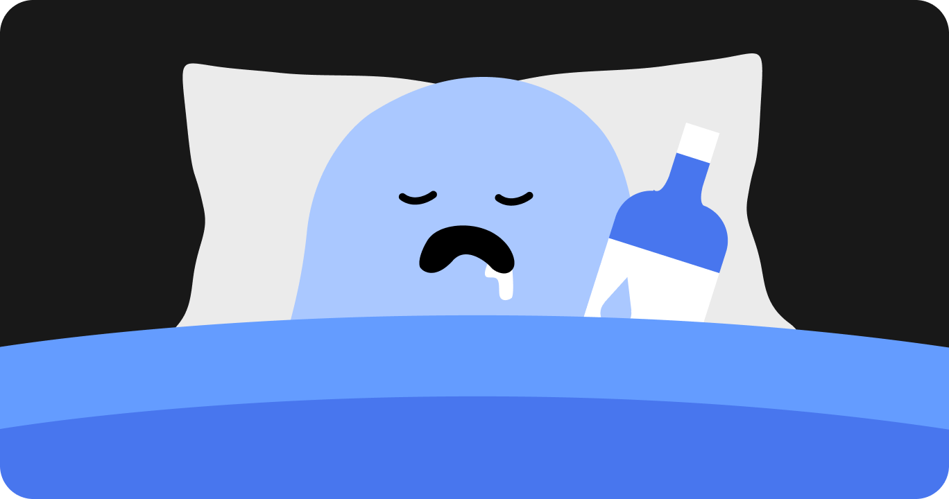 アルコールが睡眠サイクルを乱す仕組みを示した図