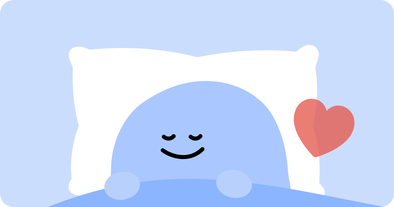 良い枕でぐっすり眠っている様子