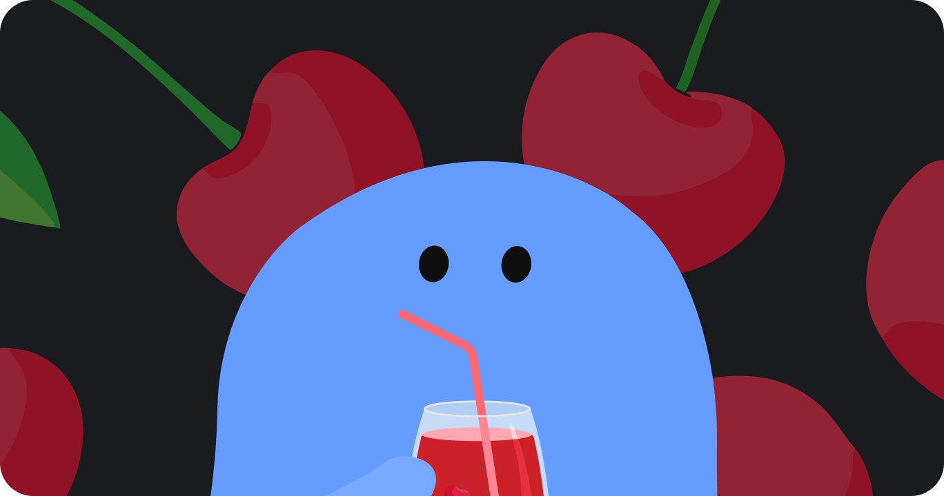 より良い睡眠のために夜にタルトチェリージュースを飲んでいる様子