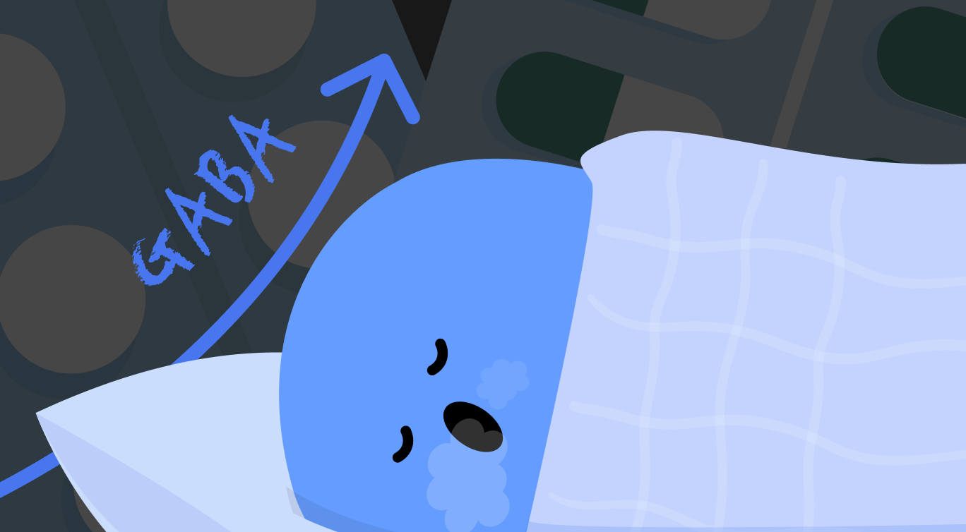 GABAの数値が上がることで睡眠の質が向上し、リラックスして眠っている様子