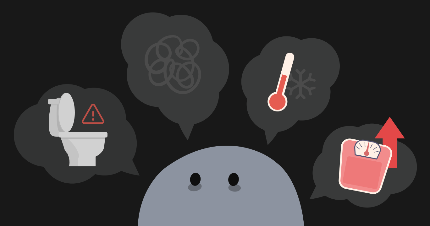 甲状腺機能低下の症状を説明する図