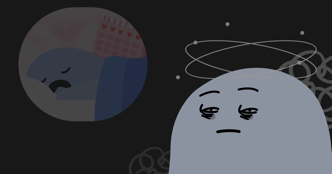 生理による過眠で、かえって体が疲れてしまった女性の写真