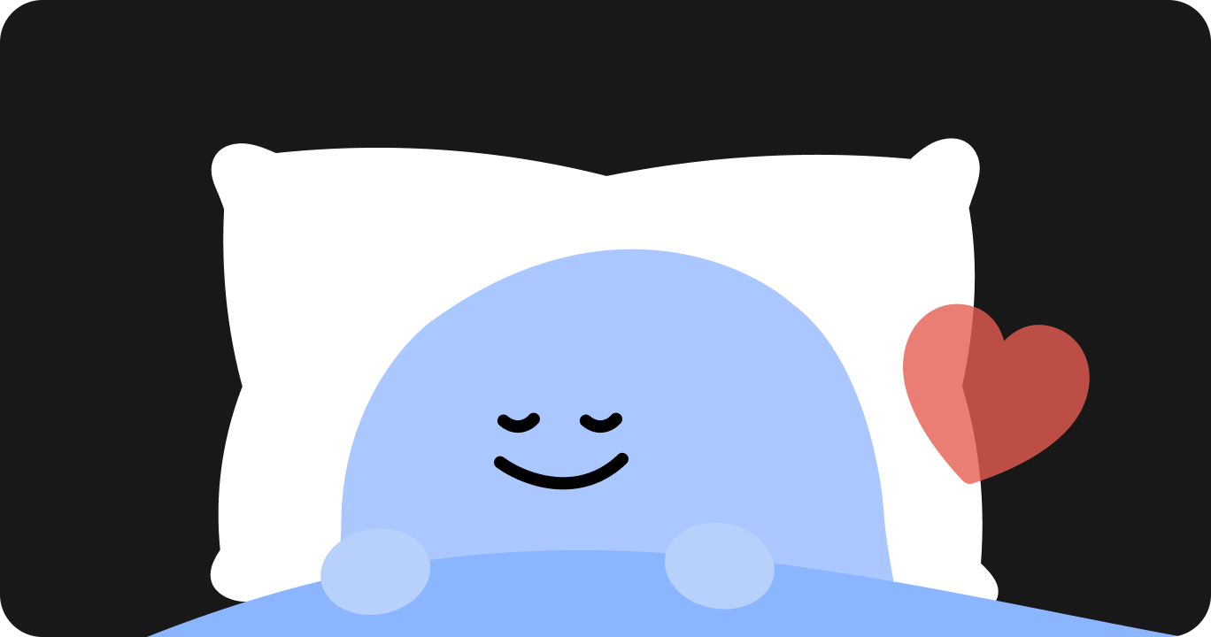 モノラルビートで心地よく眠っている様子