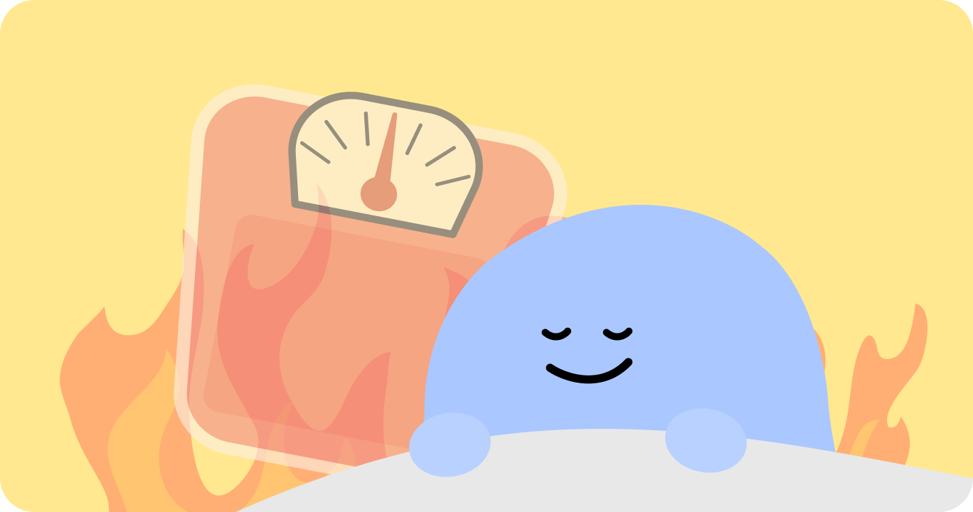 睡眠中に自然とダイエットしている様子