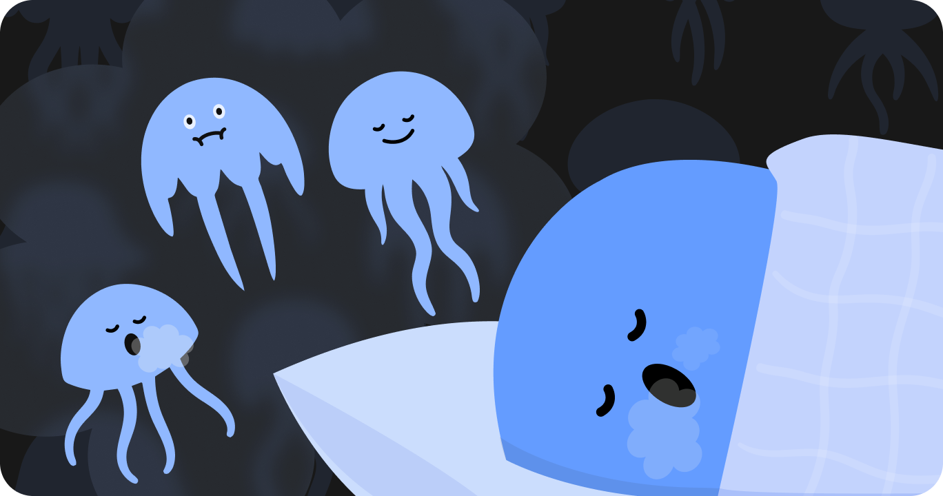 躺在床上一邊在腦中想像著水母一邊使用水母呼吸法的樣子