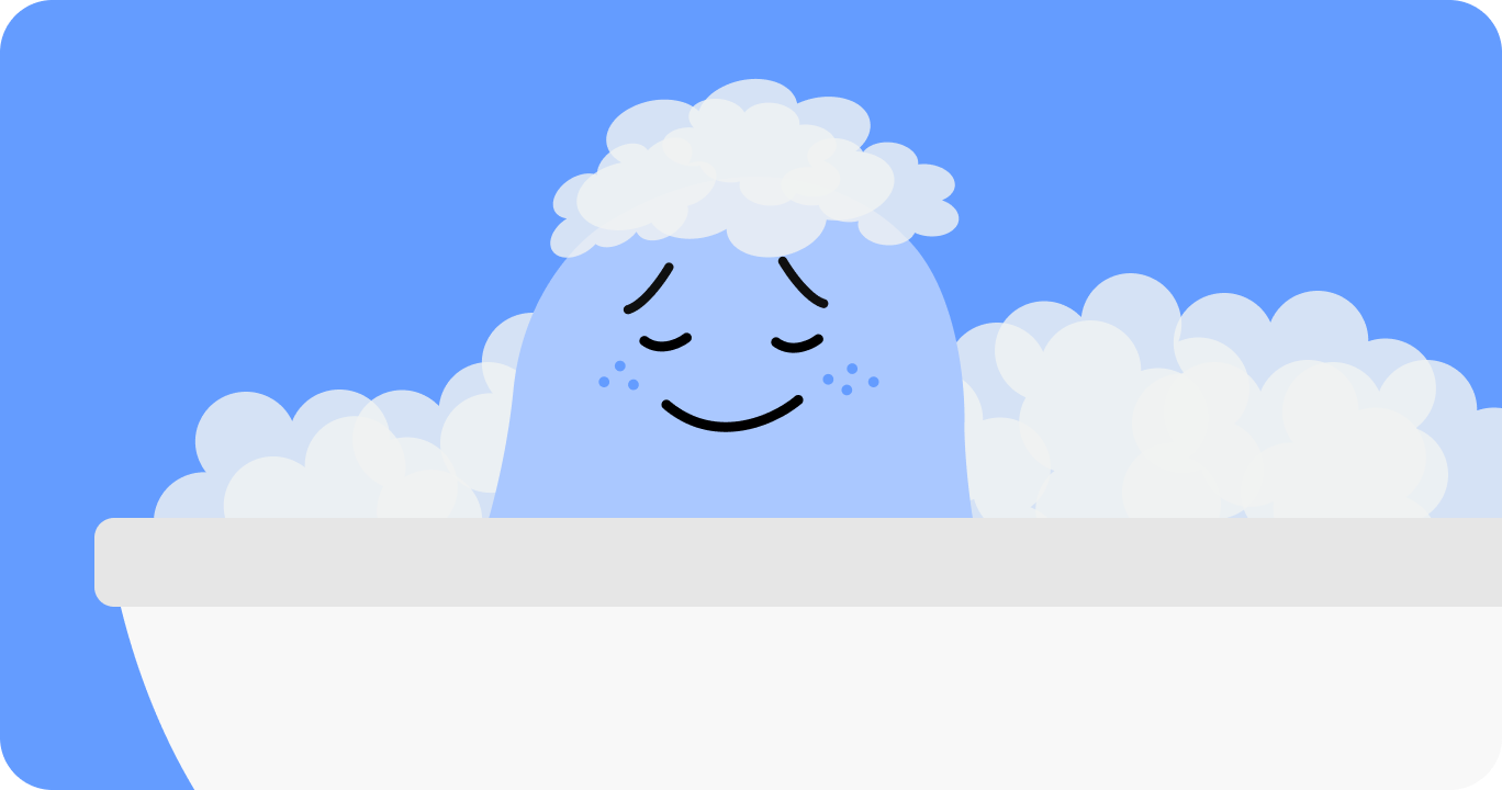 お風呂に入るなど、寝る前のルーティンを行う子ども