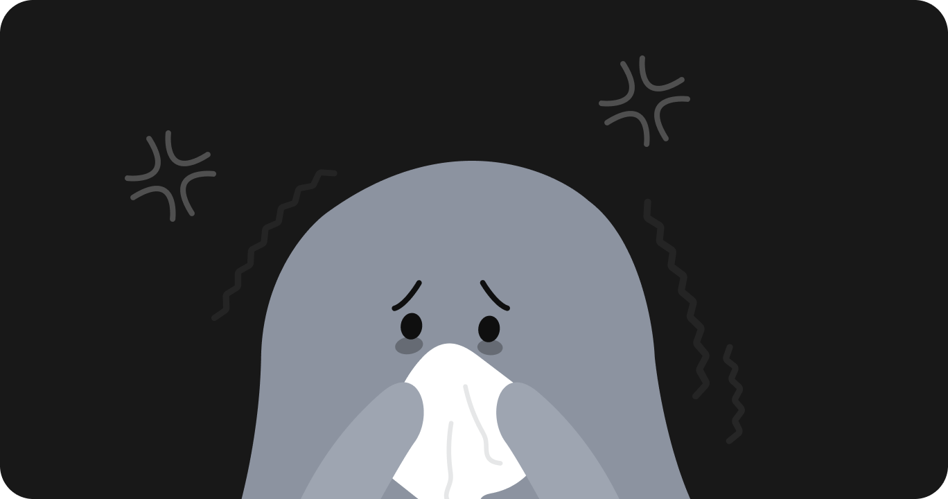 正在經歷睡眠呼吸中止症原因之一的過敏性鼻炎的人