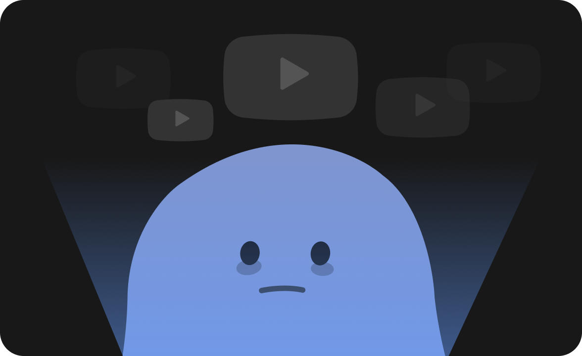 夜遅くまで動画を見続けて睡眠不足になり、顔に画面の光を浴びている様子