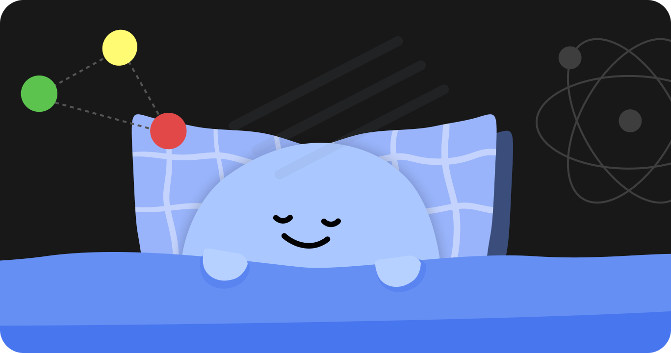 勉強後にリラックスしてから就寝する様子