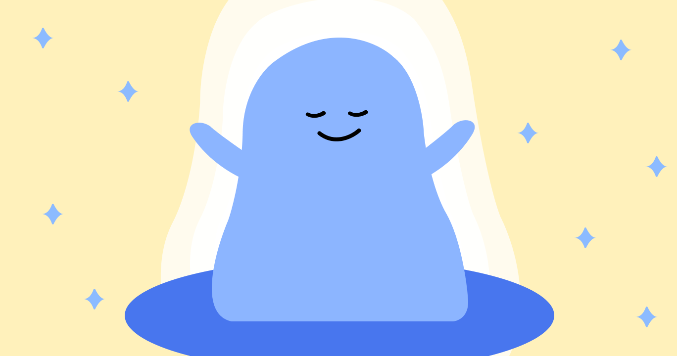 朝に静かに瞑想する人